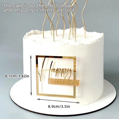Set of 1, 3, or 5 Acrylic Birthday Queen Gold Cake Topper for Happy Birthday Party Side Cake Decorations. Size: Parallel Import.