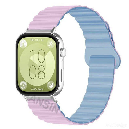 Magnetic Silicone Strap Wristband Replacement Band for Huawei Watch Fit 4 / 4Pro / 3. Band Color: ; Ships from: Parallel Import