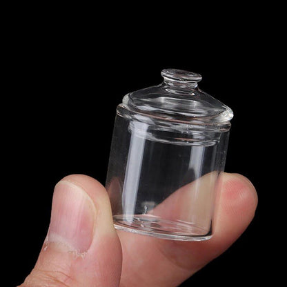 1/12 Scale Miniature Dollhouse Glass Candy Bottle Jar Pretend Play Toy, Doll Kitchen, Mini Cookie Storage Tin Model, Parallel Import