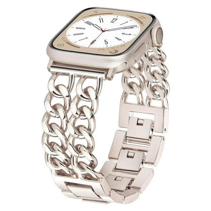 Luxury and elegant women's stainless steel bracelet strap for iWatch Ultra Series 8, 7, 6, 5, 4, and 3. Compatible with 49mm, 41mm, and 45mm models. Parallel import.