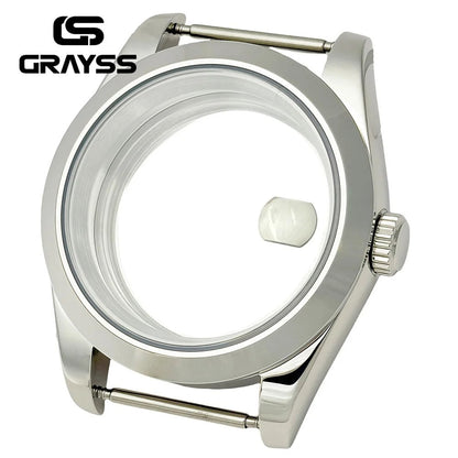 High-Quality Flat/Gear Edge MOD Watch Case with Sapphire Crystal, Waterproof, 36mm/39mm Style, for NH35, NH36, and NH34 Mechanical Movements. Color: mm. Parallel Import.