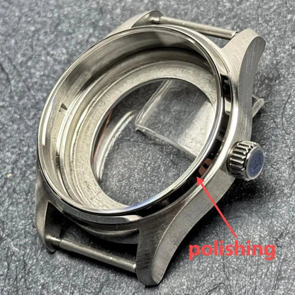 36/39mm Pilot Little Prince Watch Case, Stainless Steel, Sapphire Crystal, 20 ATM Water Resistance, Compatible with NH35, NH35A, and NH36 Movements, 1 Glass Back, Parallel Import