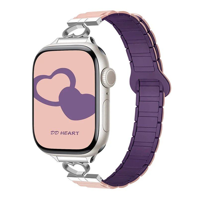 Magnetic Strap for Apple Watch, Silicone Bracelet, Compatible with 45mm, 44mm, 40mm, 42mm, 46mm, 41mm, 49mm, and 38mm Watches, iWatch Series 10/SE/9/8/7/Ultra 2, Band Color: mm, Parallel Import
