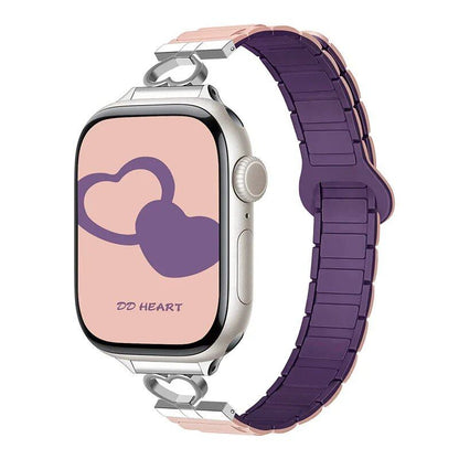 Magnetic Strap for Apple Watch, Silicone Bracelet, Compatible with 45mm, 44mm, 40mm, 42mm, 46mm, 41mm, 49mm, and 38mm Watches, iWatch Series 10/SE/9/8/7/Ultra 2, Band Color: mm, Parallel Import