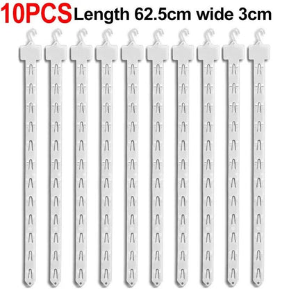 1/10-Pack Plastic Snack Hanging Strips, Candy Display Hangers with Hooks, Supermarket Shelf Merchandise Management Clip Strips (Imported)