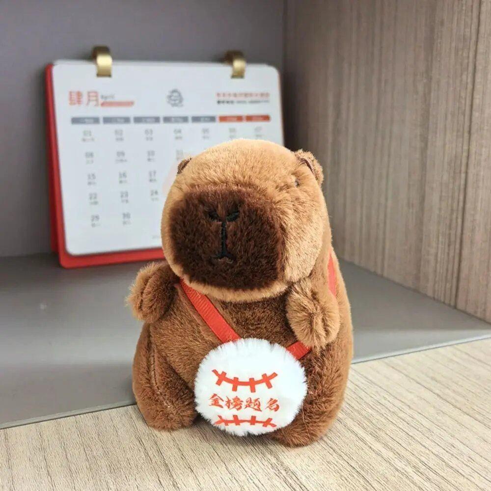 10-13cm Capybara Keychain, Couple's Car Keychain, Backpack Pendant, Bag Charm, Cute Pink Capybara Plush Keychain Doll, Parallel Import