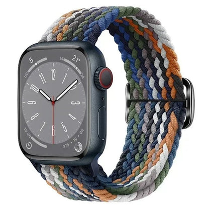 アップルウォッチUltra 2用ナイロンストラップ バンド 49mm 40mm 44mm 41mm 38mm 45mm対応 伸縮ブラidedループ ブレスレット iWatchシリーズ9/8/7/6/SE/5/4対応 バンドカラー：mm 並行輸入品