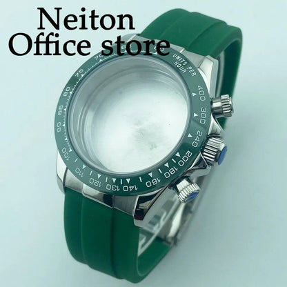 NEITON VK63 Watch Case, Stainless Steel with Sapphire Crystal, Waterproof, Compatible with Seiko Movement VK63A, Parallel Import