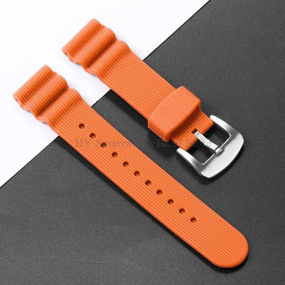 22mm Watch Strap for Seiko 007, Omega Dive Watch, Tudor Sport, Men's Waterproof Rubber Bracelet, Band Color: 22mm; Band Width: 22mm, Parallel Import