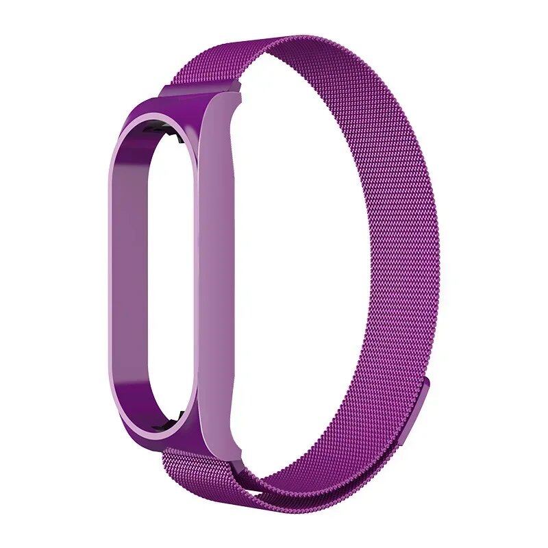 Milanese Loop Strap Compatible with Xiaomi Mi Band 7/6/5/4/3, Stainless Steel Magnetic Bracelet, Metal Wristband for Mi Band 4/3, Size: Mi, Parallel Import