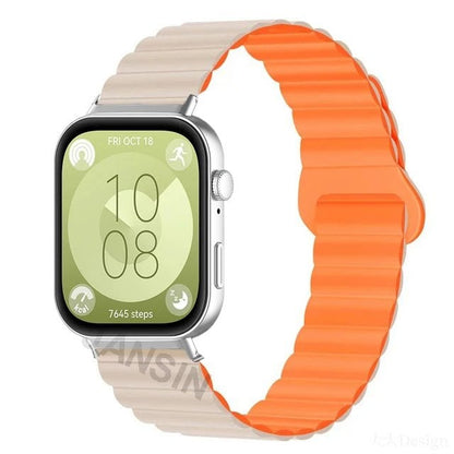 Magnetic Silicone Strap Wristband Replacement Band for Huawei Watch Fit 4 / 4Pro / 3. Band Color: ; Ships from: Parallel Import