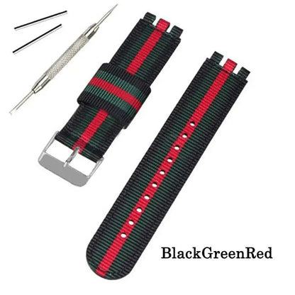 17mm, 19mm, 20mm Nylon Fabric Watch Band for Swatch, Bracelet, Wristband, Replacement Strap for Men and Women, Sports Watch Accessories, Size: mm, Parallel Import