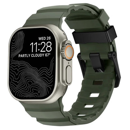 Sport Silicone Band &amp; Titanium Metal Bracelet Strap for Apple Watch Ultra 2/10/9/8/7/6/SE/5/4 - Compatible with iWatch 42mm/44mm/45mm/46mm/49mm Band Colors: mm Parallel Import