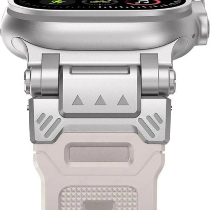 TPU Sport Strap for Apple Watch - Compatible with 10 (46mm), 9 (45mm), and Ultra 2 (49mm). Titanium-colored silicone band for iWatch 8/7/SE/6/5/4 (44mm/42mm). Band Color: mm; Ships from: Parallel Import.