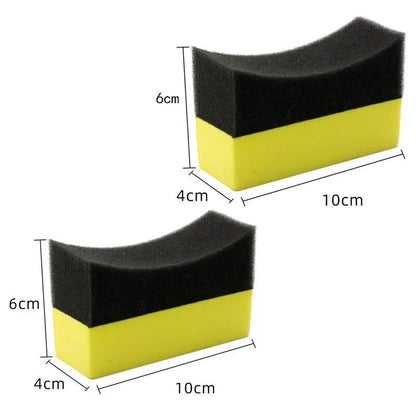 1/2-Piece Car Wheel Cleaning Sponge, Tire Wash Wiper, Absorbent Sponge Pad, Wax Polishing, Tire Brush Tool, Car Wash Accessory, Parallel Import