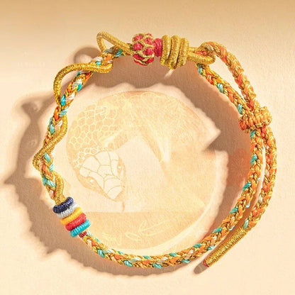 Year of the Snake Handmade Adjustable Bracelet for Women, Dragon Scales, Amulet, Zodiac Luck, Beads, Red Rope Chain, Men's Jewelry, Parallel Import