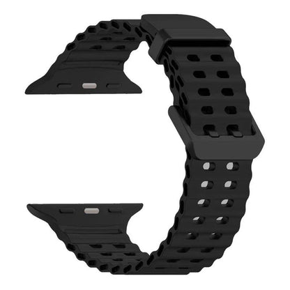 Silicone Ocean Strap for Apple Watch Ultra 2, 49mm, 45mm, 44mm, 42mm, 38mm, 41mm, and 40mm, compatible with iWatch Series 10/9/8/7/SE/5/4/3. Correa sizes: 42mm, 44mm, 45mm, and 49mm. Band colors: Parallel import.