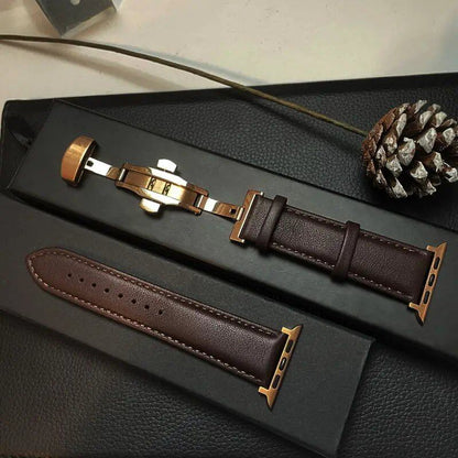 Genuine Leather Apple Watch Band, Compatible with iWatch Series 3/5/SE/6/7/8/9/Ultra 2/10, 45mm, 41mm, 44mm, 40mm, 46mm, and 49mm. Band Color: mm. Ships from: Parallel Import.