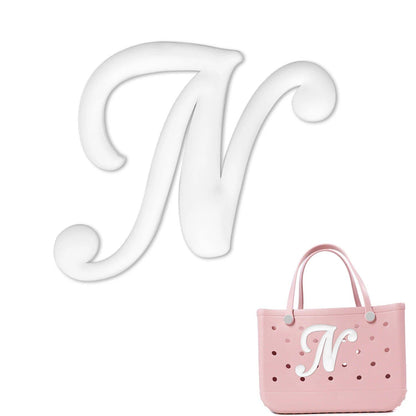 1/26 Scale PVC Greek Alphabet Bag Charms for Women, Beach Bag Decoration, Lettered Bag Accessories, Tote Bag Charms, Gift, Color, Parallel Import