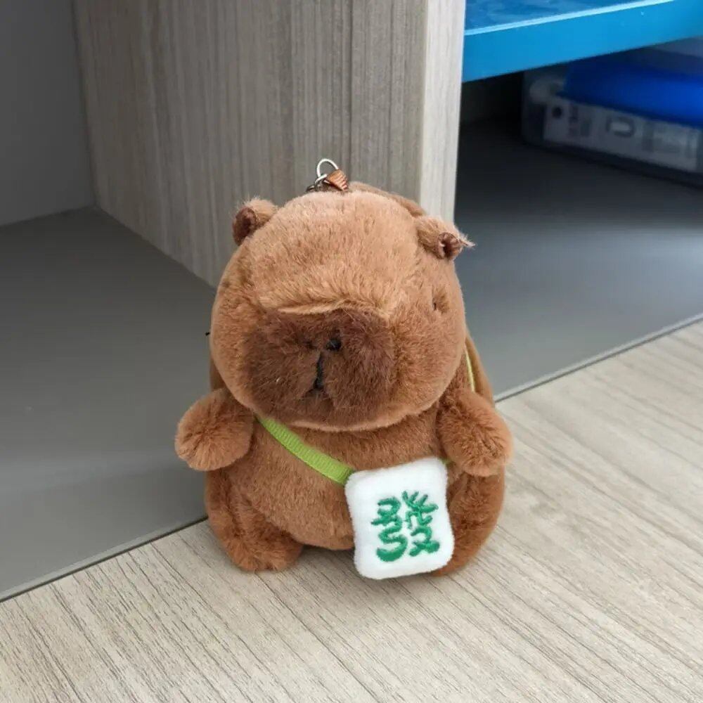 10-13cm Capybara Keychain, Couple's Car Keychain, Backpack Pendant, Bag Charm, Cute Pink Capybara Plush Keychain Doll, Parallel Import