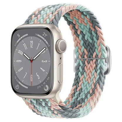 アップルウォッチUltra 2用ナイロンストラップ バンド 49mm 40mm 44mm 41mm 38mm 45mm対応 伸縮ブラidedループ ブレスレット iWatchシリーズ9/8/7/6/SE/5/4対応 バンドカラー：mm 並行輸入品