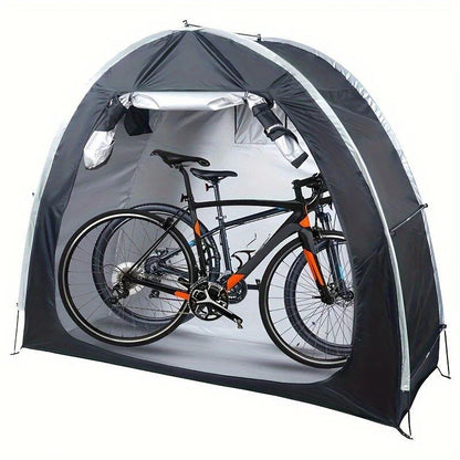 Waterproof Bicycle Tent for Outdoor Storage, 420D Waterproof Silver-Coated Oxford Cloth, Size: 200cm W x 80cm D x 165cm H; Color: Parallel Import