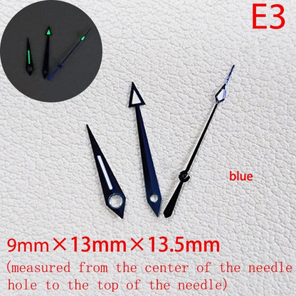 ETA Series Watch Accessories, Green &amp; Blue Super Luminous Hands for ETA 2824, 2892, 2836, and 2834, Parallel Import