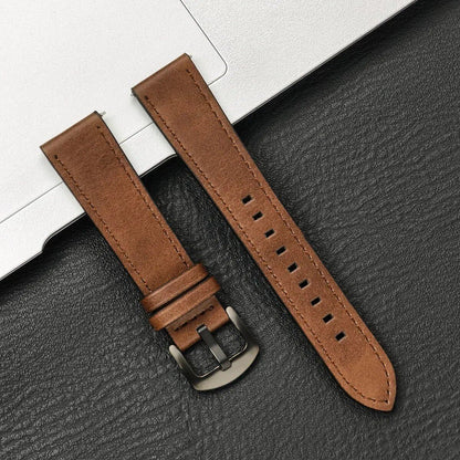 Compatible with Samsung Galaxy Watch 6/5/4 (40mm/44mm) and Xiaomi Redmi Watch 3 Lite/Active, 20mm/22mm Leather Strap, Vintage Style, Size 2, Parallel Import