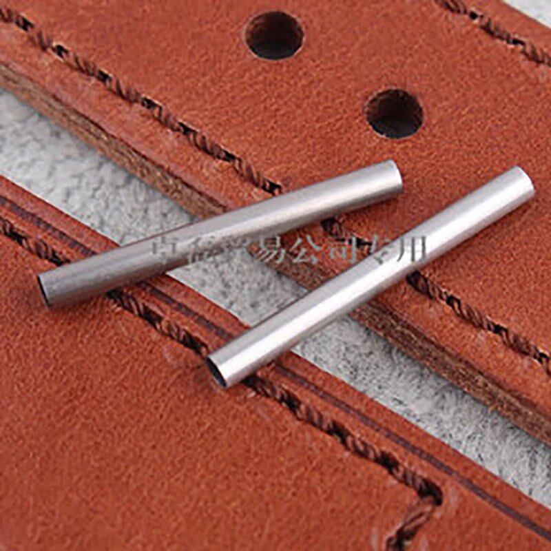 Replacement Hollow Steel Pipe Connecting Rod Sleeves for Panahi Watch Straps (22mm, 24mm, 26mm), Protective Tubes, Silver (1 Pair)
