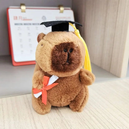 10-13cm Capybara Keychain, Couple's Car Keychain, Backpack Pendant, Bag Charm, Cute Pink Capybara Plush Keychain Doll, Parallel Import
