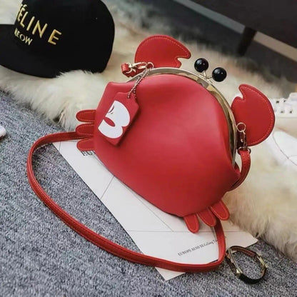 女性向けファッション かわいいカニバッグ ユニークな動物型クロスボディショルダーバッグ 色 並行輸入品