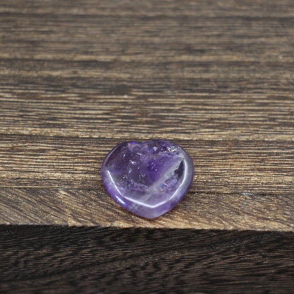 20mm Puff Heart Crystal Palm Energy Stone Pendant by MKING, Reiki Healing, Quartz, Meditation, Pocket Gemstone, Spiritual Flake, Gift, Parallel Import