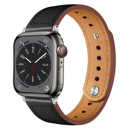 Genuine Leather Apple Watch Band for iWatch Series 7/SE/6/5/3/8/Ultra (44mm, 40mm, 45mm, 41mm, 42mm, 38mm, 49mm) - Imported
