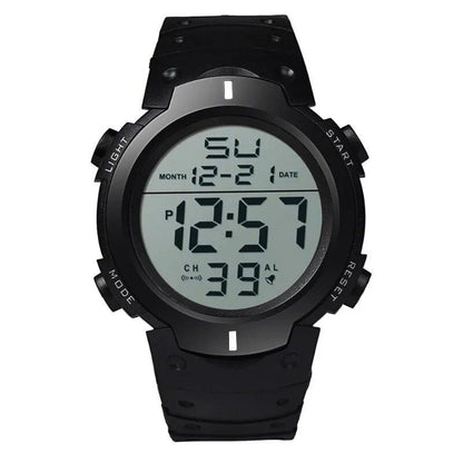 Men's and Women's Multi-Function Electronic Wristwatch with Large Dial, Calendar, Day of the Week Display, Alarm, and Luminous Function (Imported)