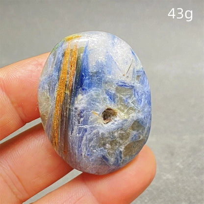 High-Quality Natural Kyanite Crystal for Palm Play, Hand Polishing, Meditation Massage, Magic Stone, Home Decoration, Colorful, Parallel Import