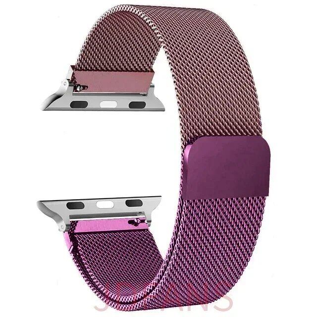 Milanese Loop Strap for Apple Watch, 44mm, 40mm, 45mm, 41mm, 42-38-44mm, Ultra 2, 49mm Metal Band, Compatible with iWatch Series 9, 8, 7, 6, SE, 5, 4, and 3, Band Color: mm, Parallel Import