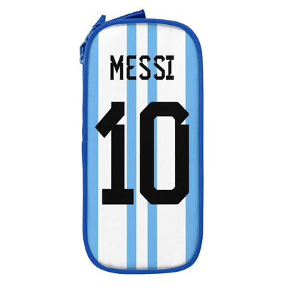 Soccer Messi Pencil Case, Large Capacity, Student Pencil Case, Stationery, School Supplies, Makeup Pouch, Size: L; Parallel Import