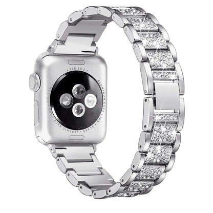 アップルウォッチ Ultra 2 49mm 対応 ブリング ダイヤモンドストラップ - 46mm 40mm 45mm 44mm 41mm 42mm サイズ対応 iWatch シリーズ 10/9/8/7/6 用 レディースブレスレット サイズ： 並行輸入品