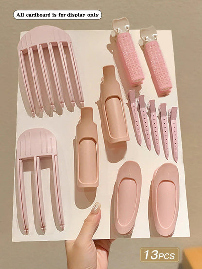 1/2/13-Piece Women's Simple High Skull Hair Accessories, Fluffy Hairpins, Side Bangs, Makeup Styling, Seamless Duckbill Hairpins; Ships from: Parallel Import