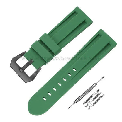 Silicone watch band compatible with Panerai, 20mm, 22mm, 24mm, 26mm, sports replacement strap, compatible with Omega, men's and women's rubber bracelet, band color: mm, parallel import