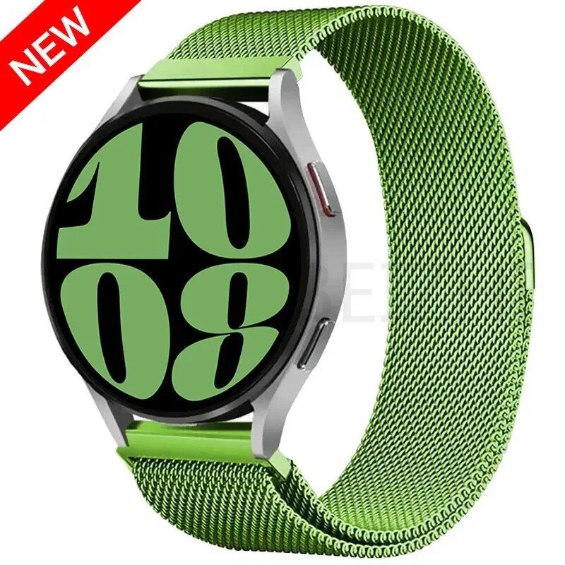 Compatible with Samsung Galaxy Watch 5/6/4/Classic, 22mm/20mm Metal Milanese Loop Magnetic Star-Like Bracelet, Hubai GT4/3/2e Strap, Size 2, Parallel Import