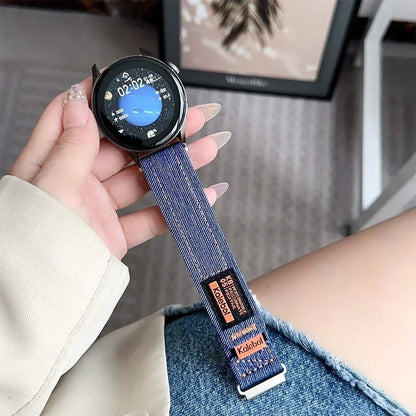 18mm, 20mm, and 22mm Denim Slim Bands for Huawei Watch 4/4Pro/GT 4 (41mm/46mm)
 Women's Loop Strap Bracelet for Samsung Galaxy 6/5/4 (44mm/40mm) Band Color: Parallel Import