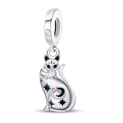 925 Sterling Silver Zodiac Lucky Charm Pendant, Custom Bracelet Charm Beads, Necklace, DIY Women's Jewelry, Gem Color, Parallel Import