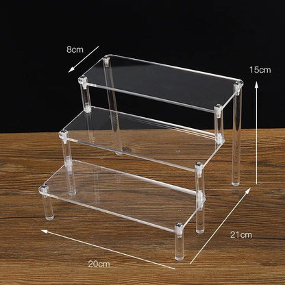 1-5 Tier Acrylic Display Stand/Clear Case (for Cupcakes, Perfume, Dolls, Amiibo, and Funko POP Figures) Color: Parallel Import