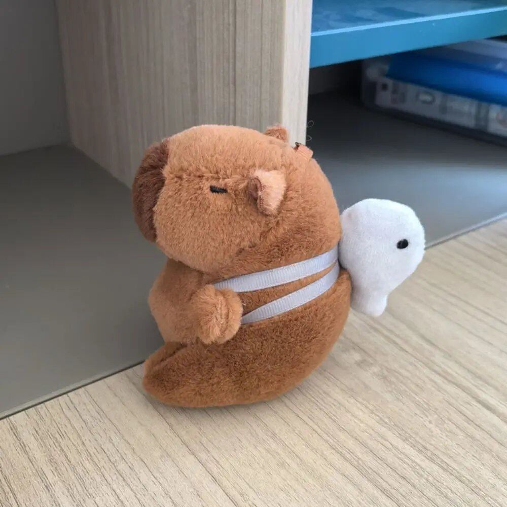 10-13cm Capybara Keychain, Couple's Car Keychain, Backpack Pendant, Bag Charm, Cute Pink Capybara Plush Keychain Doll, Parallel Import