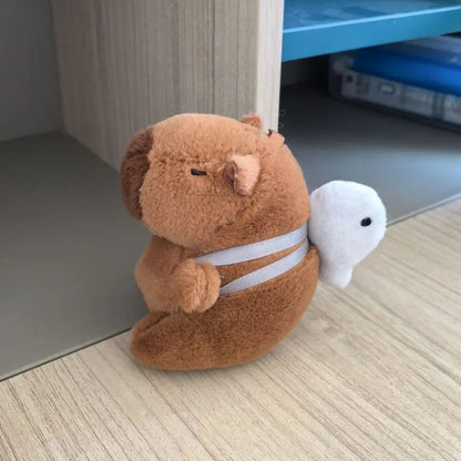10-13cm Capybara Keychain, Couple's Car Keychain, Backpack Pendant, Bag Charm, Cute Pink Capybara Plush Keychain Doll, Parallel Import