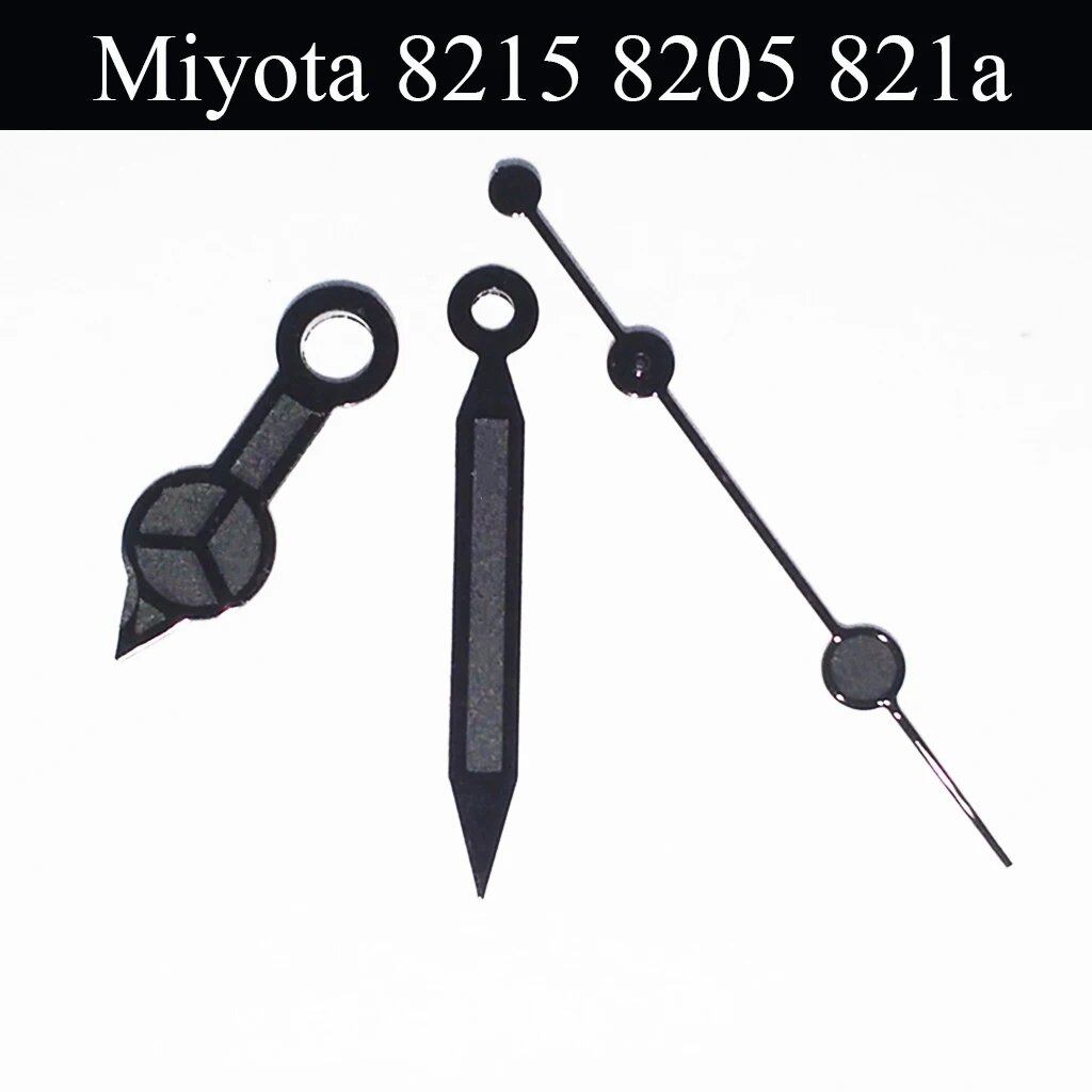 Black Watch Hands, Green Luminous, Compatible with NH35, NH36, ETA 2824, 2836, Miyota 8215, 8205, 821A, DG2813, and 3804 Automatic Watch Movements. Color: Hands. Parallel Import.