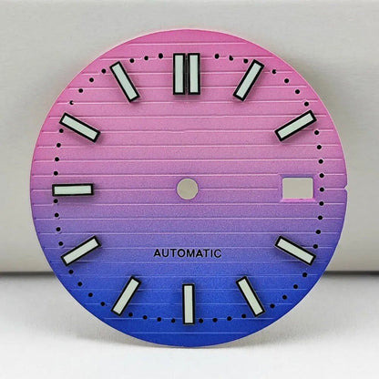 30.5mm Nautilus S Dial for NH35, Green Luminous Dial, NH35/NH36 Movement Accessory, Watch Repair Tool, Parallel Import