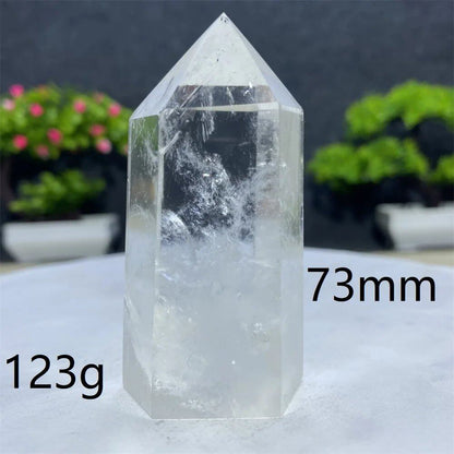 白水晶タワーワンド 六角オベリスク 研磨工芸品 天然原石 ミネラル標本 スピリチュアル瞑想ヒーリング  並行輸入品