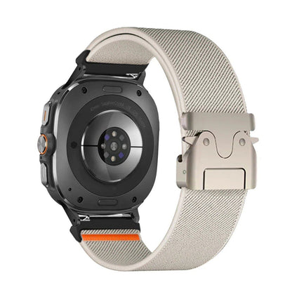 47mm Sport Nylon Bracelet Braided Loop Strap for Samsung Galaxy Watch 7 Ultra. Band Color: Compatible with Galaxy Watch 7 Ultra. Parallel Import.